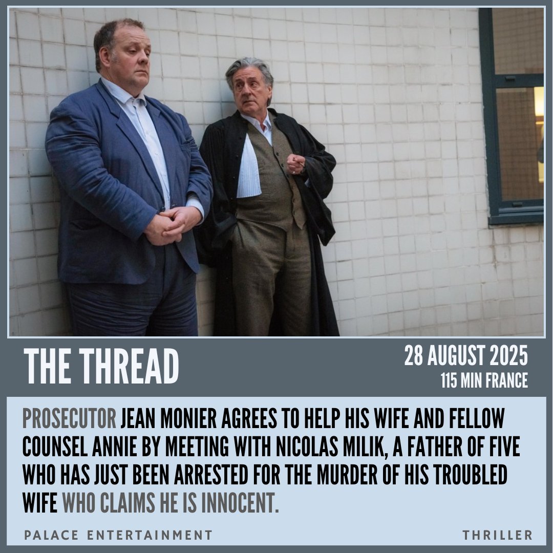 filmqAU's tweet image. Prosecutor Jean Monier agrees to help his wife and fellow counsel Annie by meeting with Nicolas Milik, a father of five who has just been arrested for the murder of his troubled wife who claims he is innocent.
filmq.com.au/movie/thread-2…

#TheThread
#Cannes
#DanielAuteuil
