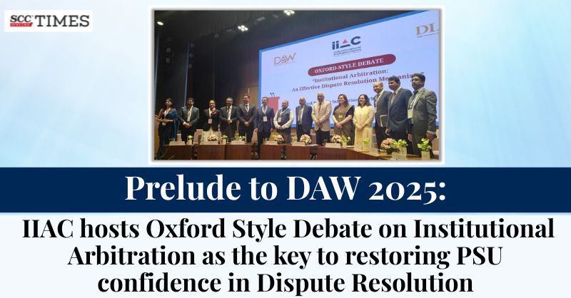 scconline_'s tweet photo. Prelude to DAW 2025: IIAC hosts Oxford Style Debate on Institutional Arbitration as the key to restoring PSU confidence in Dispute Resolution

#Adhocarbitration #AdvocateManiniBrar #AdvocatePayalChawla #AlternativeDisputeResolution #DAW #DelhiHighCourt #DIAC #DrAnjuRathiRana
