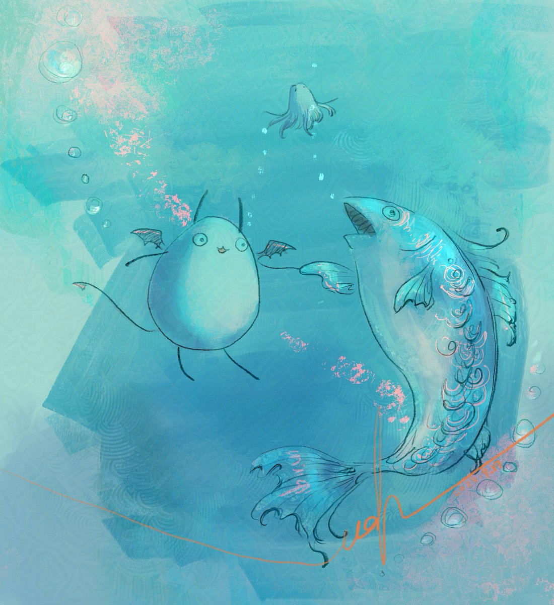 魚と

#デビタくんの日常 #キャラサイ