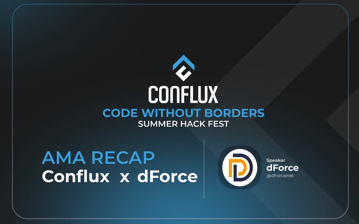 dForce x Conflux AMA Recap

We had a great AMA with <a href="/dForcenet/">dForce</a>, diving into their DeFi products, Real-World Assets (RWAs), and their plans on Conflux. Here are the main takeaways 🧵⤵️