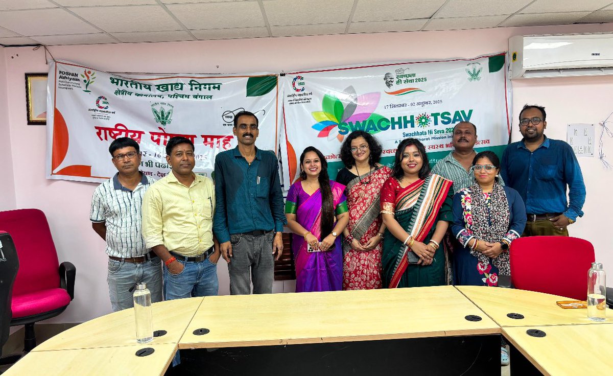 The Rashtriya Poshan Maah 2025 was inaugurated today at FCI RO WB with the ceremonial lighting of the diya by our esteemed DGM Sirs.
<a href="/EastFci/">FCI, Zonal Office (East)</a> <a href="/FCI_India/">Food Corporation of India</a> <a href="/fooddeptgoi/">Department of Food & Public Distribution</a>