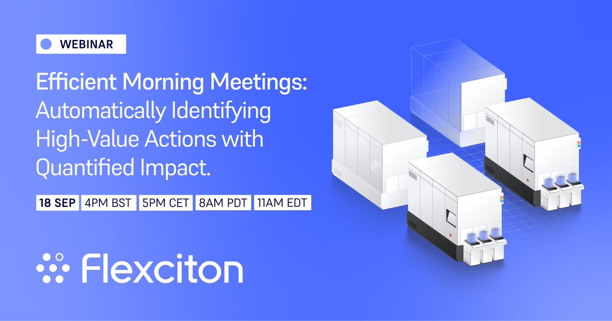 flexciton_ai's tweet photo. ⌛ Tomorrow: Don’t let fragmented decisions drag your fab performance down.

If disconnected cross-team workflows are creating issues in your fab, this session is for you.

👉 Last chance to save your spot: https://t.co/Ed4OoJYXxw https://t.co/dZZSJP7572