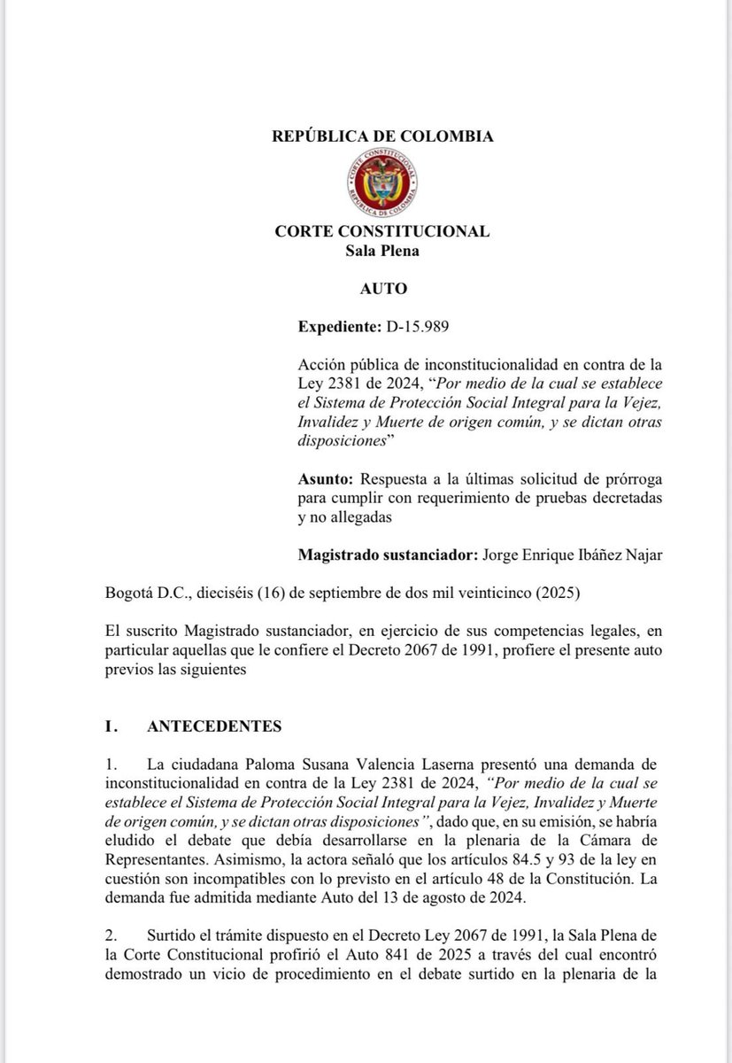 BluRadioCo's tweet image. #EnDesarrollo La Corte Constitucional le dio hasta el próximo viernes a la Cámara de Representantes para que entregue las actas de los días 27 y 28 de junio en las que se habría subsanado el vicio de trámite de la reforma pensional. El alto tribunal accedió a la prórroga, pero…