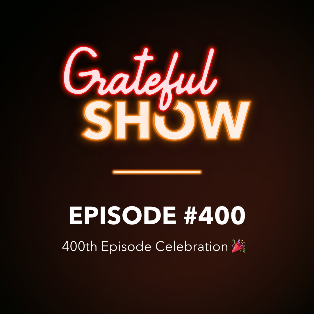 You can now listen to the latest <a href="/GratefulShow_/">Grateful Show</a> on your favorite podcast platform.

400th Episode Celebration 🎉 &amp; 400 $Ape Giveaway

Thank you for joining us on stage
<a href="/web3gatsby/">web3gatsby.eth 🦍</a> <a href="/RidazLp2/">Rida</a> <a href="/Carlitoswa_y/">Carlitosway 🔺</a> <a href="/rocsolmiami/">Roc Sol 🎨👨🏻‍🎨</a> <a href="/SquiddyNFT/">SQUIDDY {✊,🎮}</a> <a href="/NGBxShpend/">ngbshpend.eth 🍌</a> <a href="/honeybdot/">honey b.</a> <a href="/seannana/">NANA</a> <a href="/MakaveliDlaCruz/">Makaveli</a>