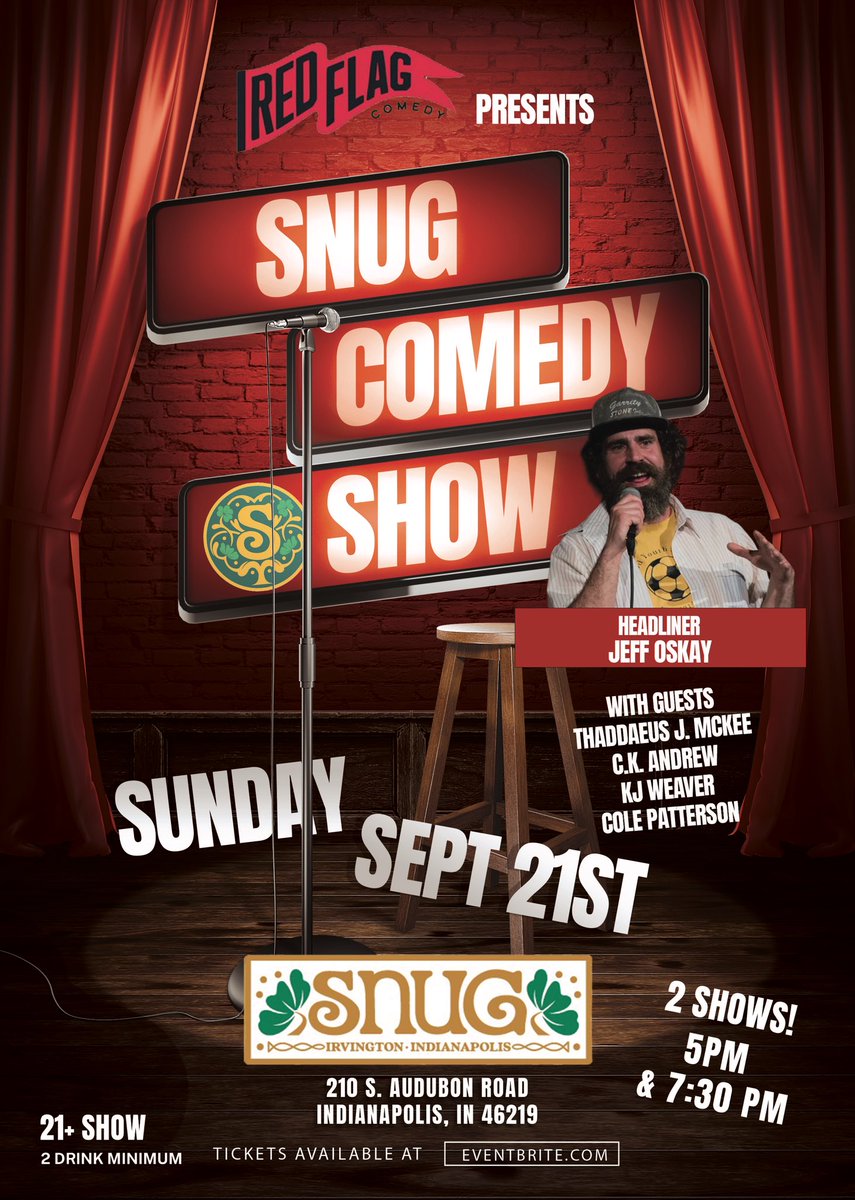 This Sunday, <a href="/JeffOskay/">Oskay the Jeff</a> from The Bob and Tom Show will be performing live in Irvington. 2 Shows and limited seating.