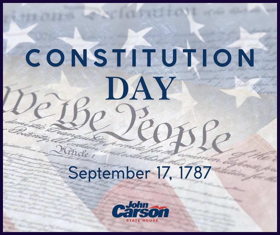 Today is Constitution Day, marking 238 years since the U.S. Constitution was signed. This document has been the backbone of our nation, upholding principles of freedom, justice, and the rule of law.