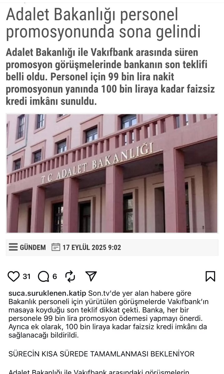 212 bin Adalet çalışanına bu yaptığınız haksızlık <a href="/VakifBank/">VakıfBank</a> 

Adalet bakanlığı personelleri olarak adaletli ve hakkaniyetli bir promosyon anlaşması yapılmasını bekliyoruz. 
🇹🇷🇹🇷🇹🇷

<a href="/VakifBank/">VakıfBank</a> 

 #VakıfbankPromosyonumuTamVer