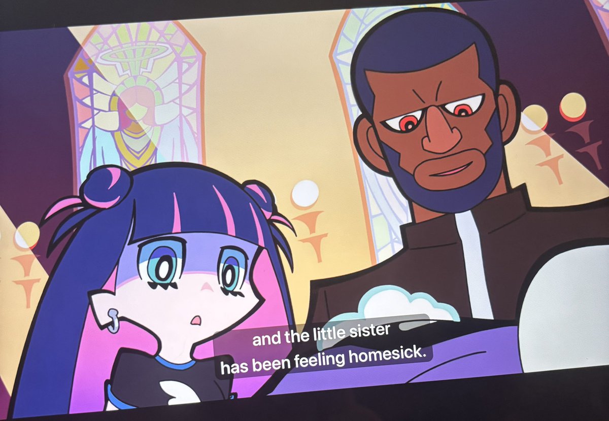 olivesannn's tweet photo. garterbelt made stocking’s plushie for her when she first showed up at the church cuz she was homesick. shut up that’s so sweet 😭 https://t.co/SIjdq2Blbg