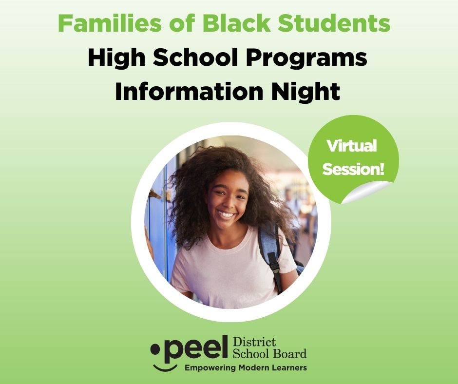 All families of Black students in Grades 7 and 8 are invited to join us for a virtual information session exploring high school opportunities, including Explore High Skills (EHS) and Regional Learning Choice Programs (RLCP). Learn how these pathways can support student success,