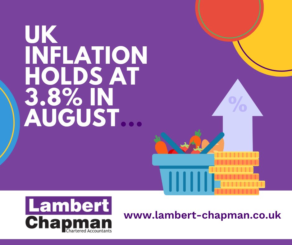 According to official data, UK inflation remained unchanged at 3.8% in August, keeping pressure on households and businesses as the #BofE prepares to leave borrowing costs at elevated levels
bit.ly/3Vm5IhP
#Inflation #Economy #Accountant