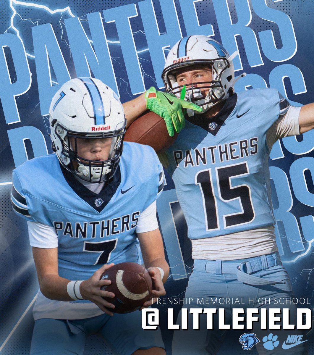 Tonight, our UNDEFEATED Memorial Panthers take on the Littlefield Wildcats!🐾🏈

Kickoff is at 7:00 p.m. at Littlefield Wildcat Stadium. Please note that it is cash only.

Go get em' Panthers!👏

📸: Fungo Productions