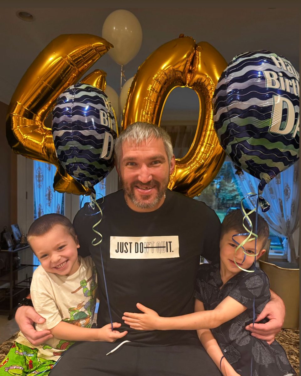NHL's tweet photo. Happy 40th birthday, Ovi! 🥳

(📸: IG/nastyashubskaya) https://t.co/sDvWCTm2GJ