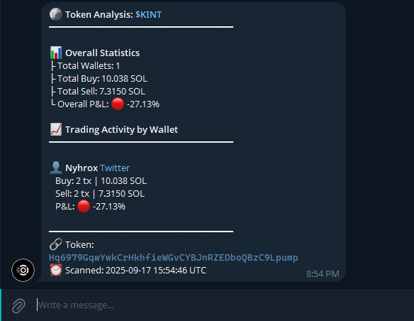 kintscan_io's tweet photo. @kintscan_bot is live 

Track wallets, score alpha, and leak the mind of the KOL straight into Telegram.

→ https://t.co/40vWX6enh2 https://t.co/5tWaPRcdHs
