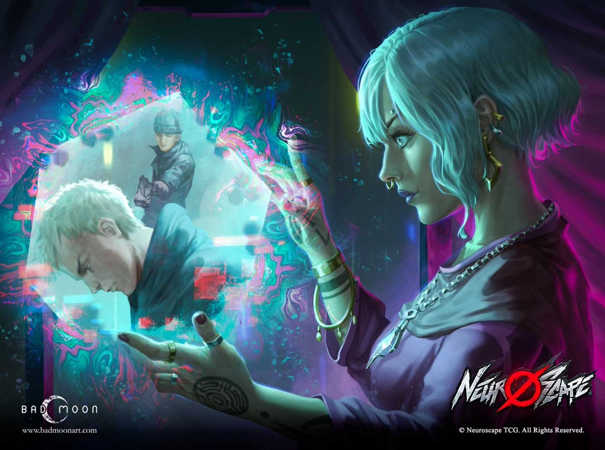 Neuroscape TCG: artstation.com/artwork/8BgvKq
Art by: Bad Moon Art Studio <a href="/badmoonart/">BAD MOON ART STUDIO</a> 
badmoonart.com
artstation.com/badmoonartstud…
.
.
.
.
#BadMoonArtStudio #illustration #cyberpunk #scifi #cardart #cardgames