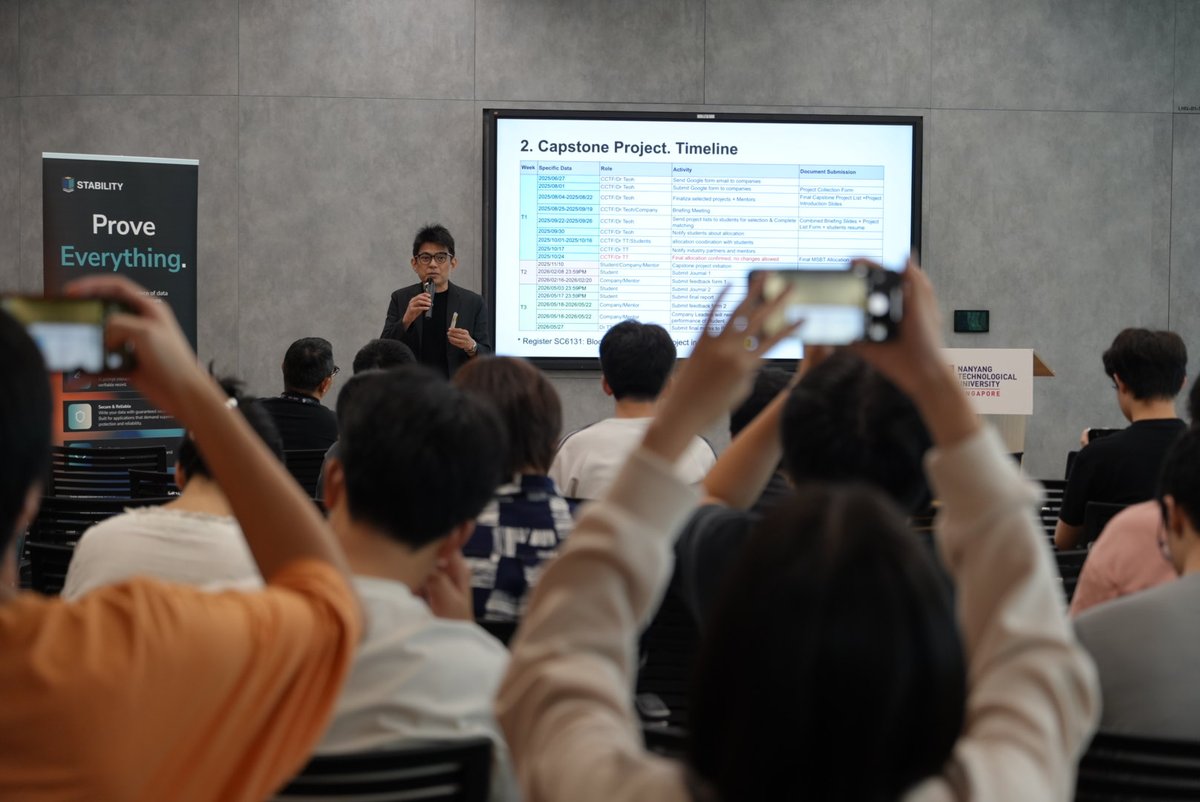 NTU MSBT 2025 Capstone Briefing Successfully Held
On September 12 &amp; 17, the event brought together blockchain and technology industry partners, providing MSBT students opportunities to hands-on experience through their six-month Capstone projects with these industry companies.