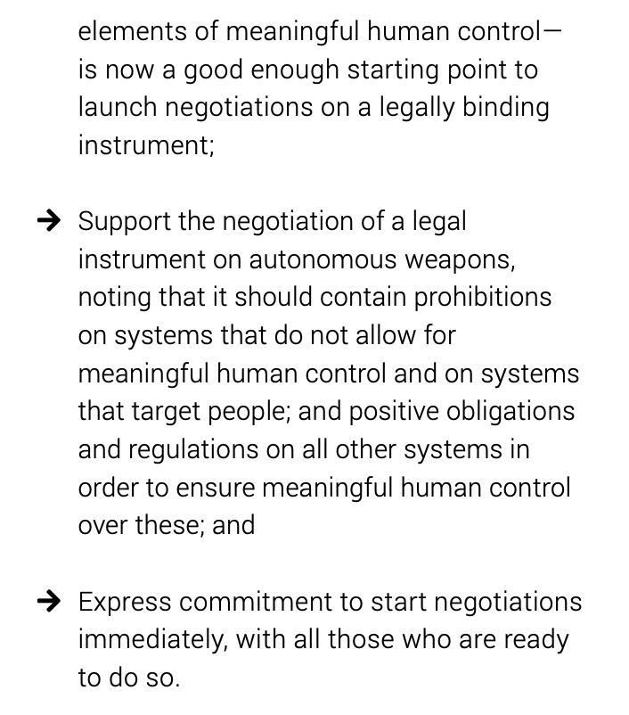 BanKillerRobots's tweet image. During this year&apos;s #FirstCommittee, states should: