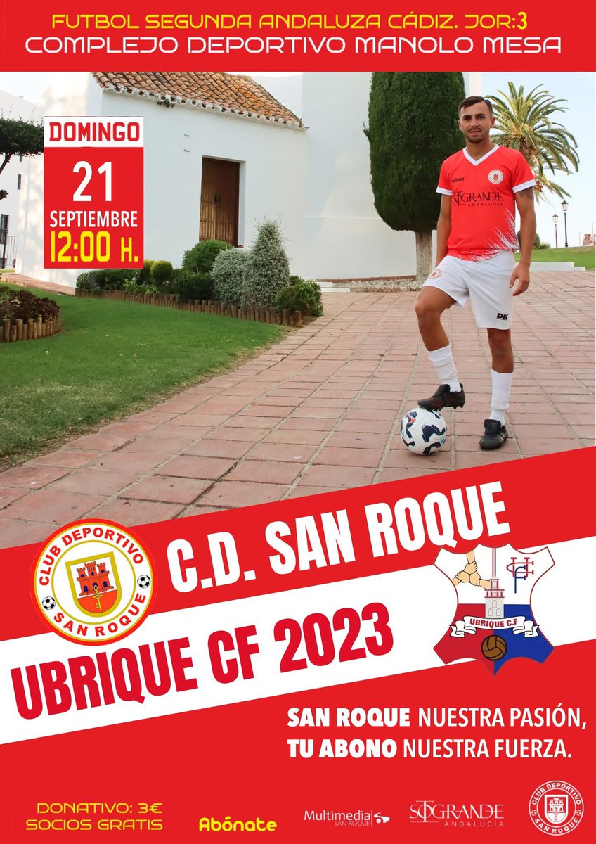 Este domingo nuevo partidazo en casa que no te puedes perder!!!!
VAAAAAAAMOOOOSSSS ROJILLOOOOOSSSSS!!!!!