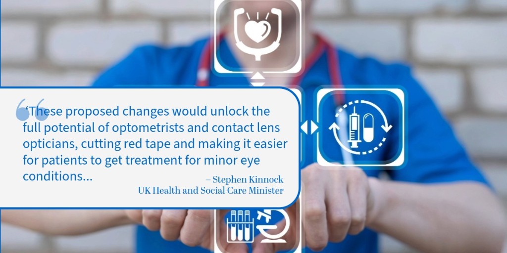 A proposal to extend access to medicines for #EyeCareProfessionals launched, promising further opportunities for optometrists and #ContactLensOpticians. #OpticalAssociations have their say here: ow.ly/XVK450WY08y 

#CommunityEyeCare #OptometryUK #DHSCgovuk