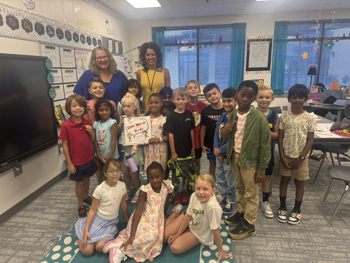 Hey <a href="/JimmyPage37/">Jimmy Page</a> and <a href="/JonGordon11/">Jon Gordon</a> - we are discovering our ‘One Word’ at Argyle South Elementary today! A timeless concept and so incredibly important! #TogetherWeSoAr