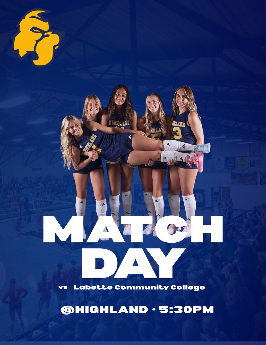 It's MATCH DAY! Join us as the Highland Scottie Volleyball team takes on Labette tonight at 5:30 PM. Let's pack the court and show our support! Thanks for the graphic, #3!