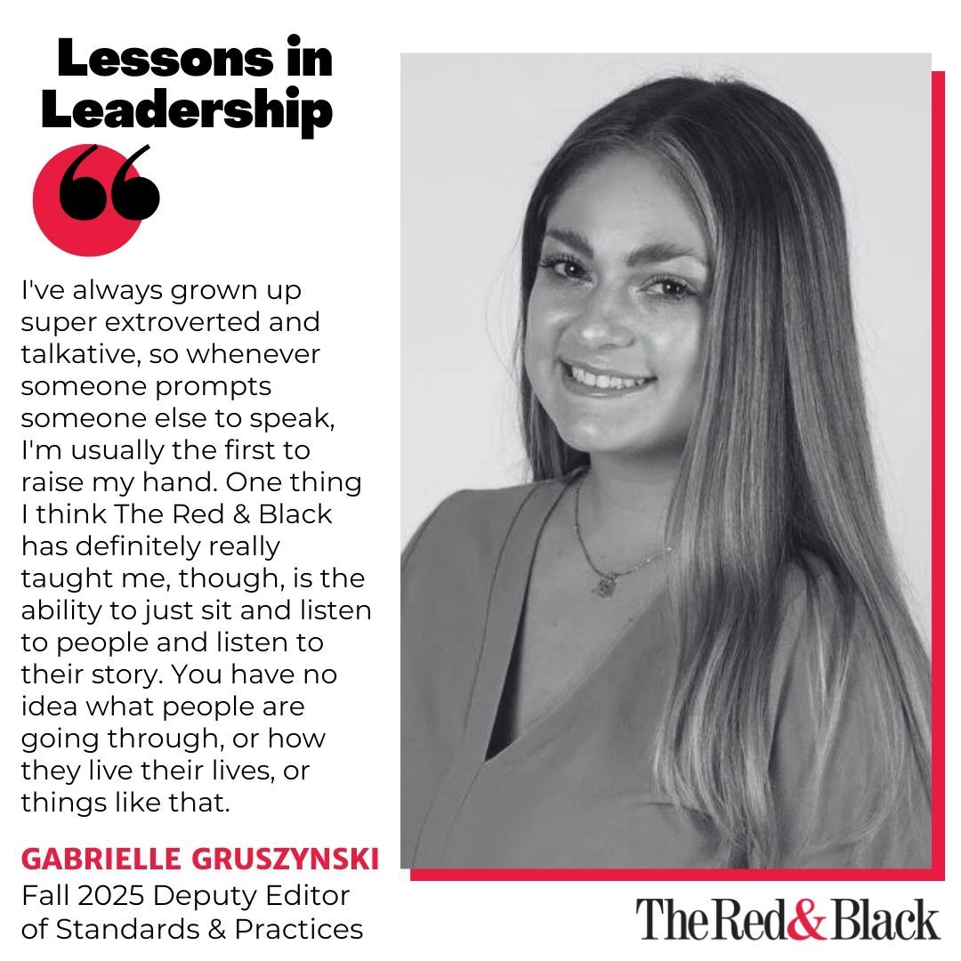 RnBalumni's tweet photo. Gabrielle Gruszynski, a senior journalism and English double major from Lake Oconee, Georgia, is The R&amp;B’s fall 2025 deputy editor of standards and practices. Gruszynski got her start on the opinion desk, and plans to attend law school. Read our Q&amp;A: https://t.co/BWi61jejaa https://t.co/O51K9G18dT