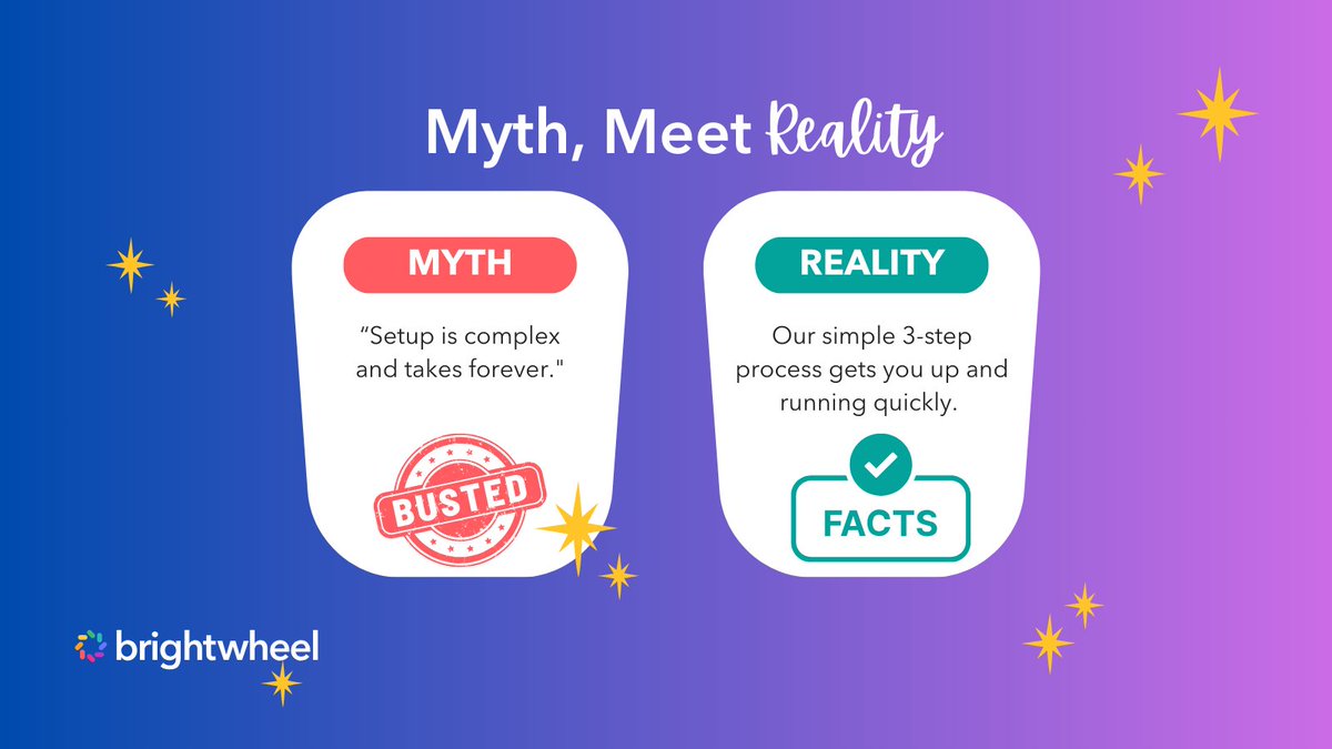 brightwheel's tweet image. Myth: Switching your childcare app is too complex and takes forever.

Reality: Brightwheel&apos;s 3-step onboarding is simple—you&apos;ll be up and running fast.

Learn more: hubs.li/Q03JHQpJ0

#ECE #ChildcareApp #Admin #SwitchThatSticks