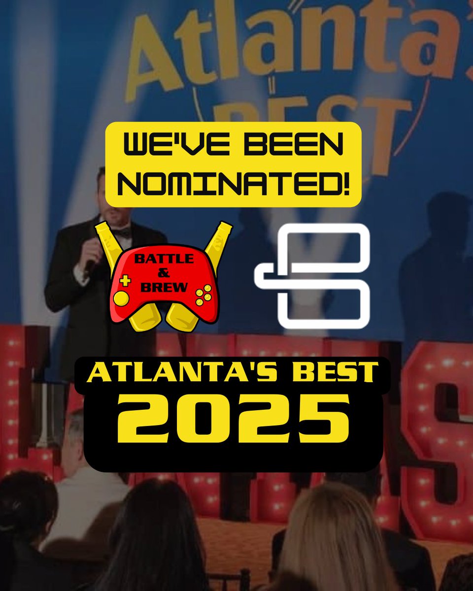 bnbbattery's tweet photo. 🔥 Big news, fam: Battle &amp; Brew just got nominated for Atlanta’s Best 2025! Your favorite geek bar made the cut. 🕹🍻

Vote Battle and Brew for Best Bar!
https://t.co/etHdScqEtq

The voting period is September 2–18, 2025.
Let’s bring this win home! 🏆⚡️

#AtlantasBest #GeekBar https://t.co/ELo15Q3ls9