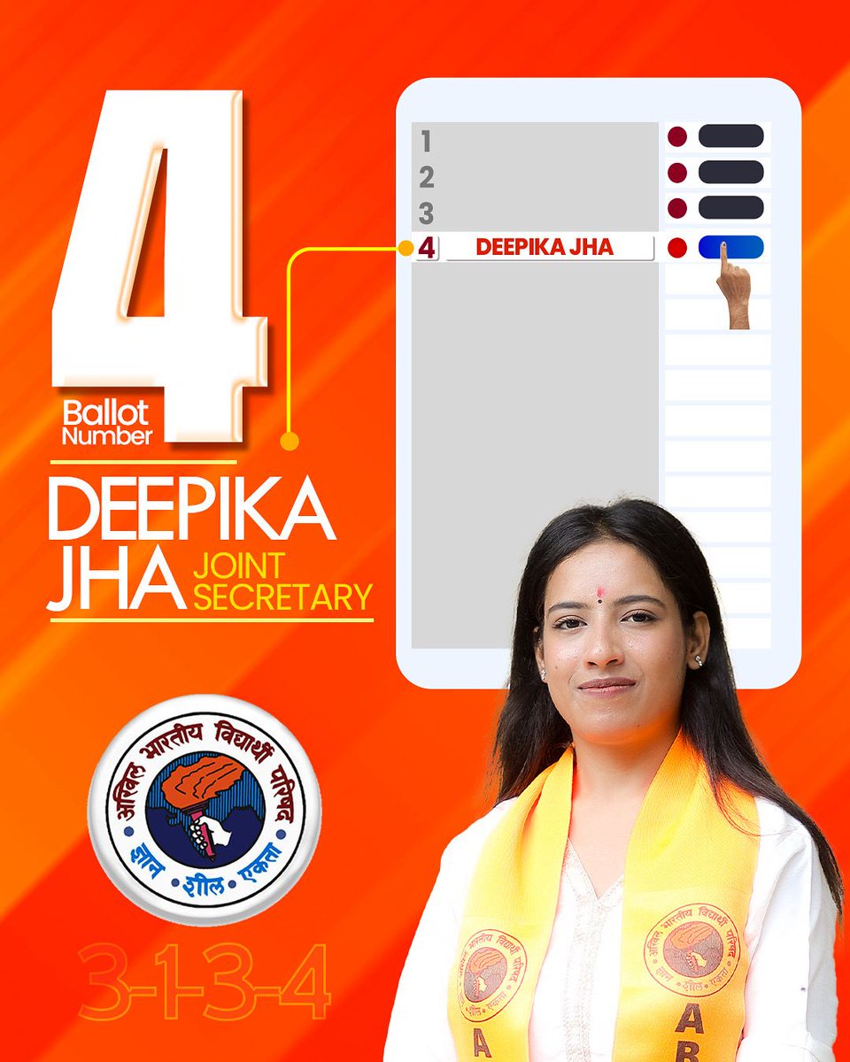 ABVPSLBSNSU's tweet photo. जीतेंगे हम वादे निभाएंगे हम #ABVP4DUSU #ABVP3134 https://t.co/sC7F7jiuyt