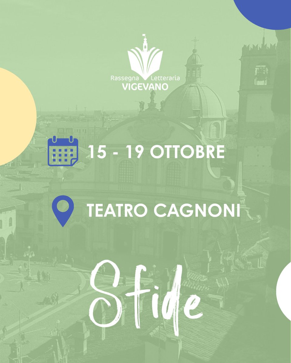 Ti aspettiamo!

Rassegna Letteraria Vigevano 
📍Teatro Cagnoni 
📅 da mercoledì 15 a domenica 19 ottobre 2025