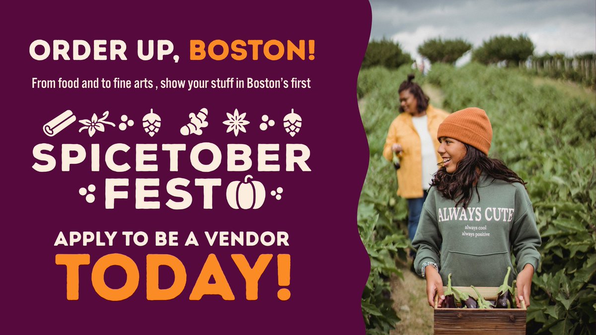 Boston vendors, chefs, and spice artisans: SpicetoberFest is accepting vendor applications! 🌶️ Showcase your bold flavors at our fall festival (Oct 18, City Hall Plaza). 
📣 Apply now: thewilliamsagency.formstack.com/forms/spicetob… |  #SpicetoberFest #FallFestival #BostonMA