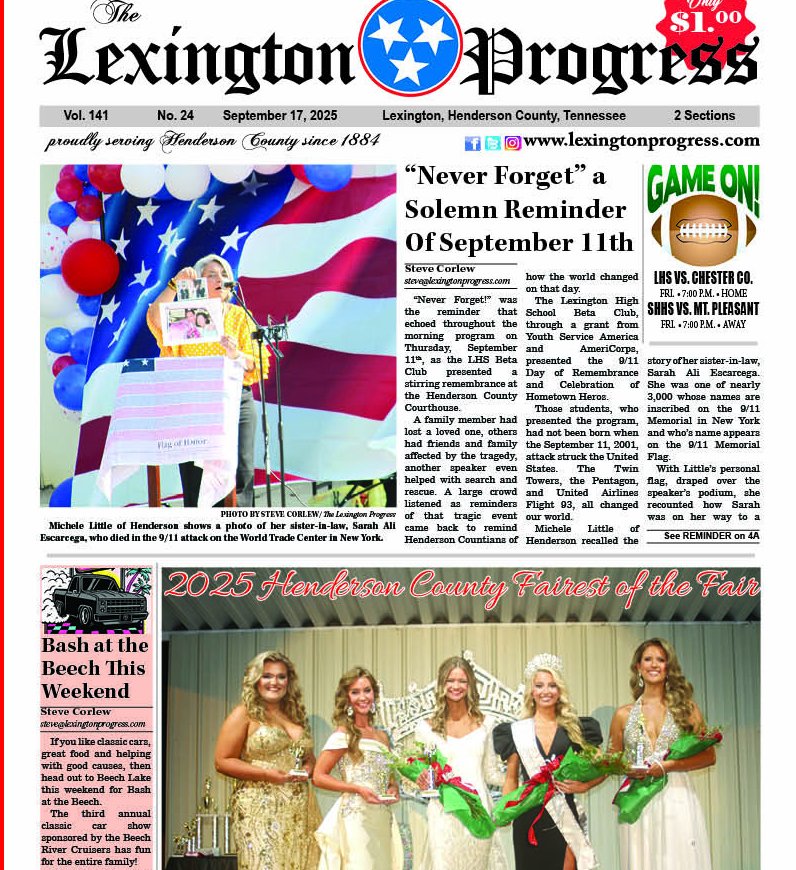 It's PAPER DAY!! Grab this week's new edition of The Lexington Progress available in newsstands now or online at lexingtonprogress.com
See fair pageant winners and more fair pictures in this week's edition!
#YourLocalNewsSource #StayInformed #fairpageants #SupportLocalSports