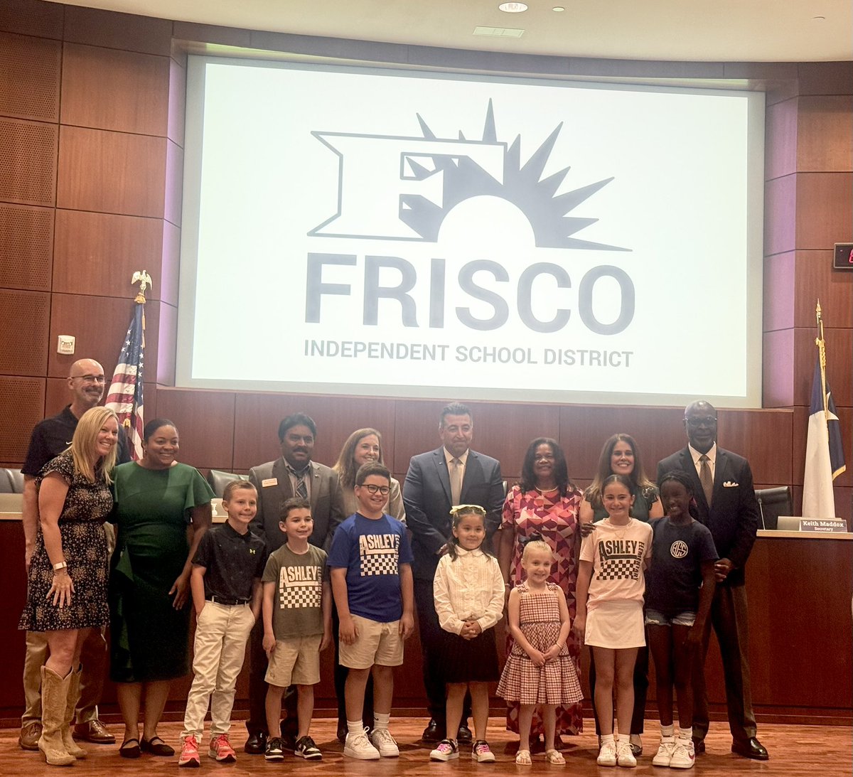 To be able to preside over this Monday’s <a href="/friscoisd/">Frisco ISD</a> Board meeting, with my daughter Emily and her <a href="/AshleyElem/">Ashley Elementary</a> school mates reciting the US Pledge of Allegiance 🇺🇸 and Texas Pledge of Allegiance was an honor I will never, ever forget.

It was a privilege for which I am very proud
