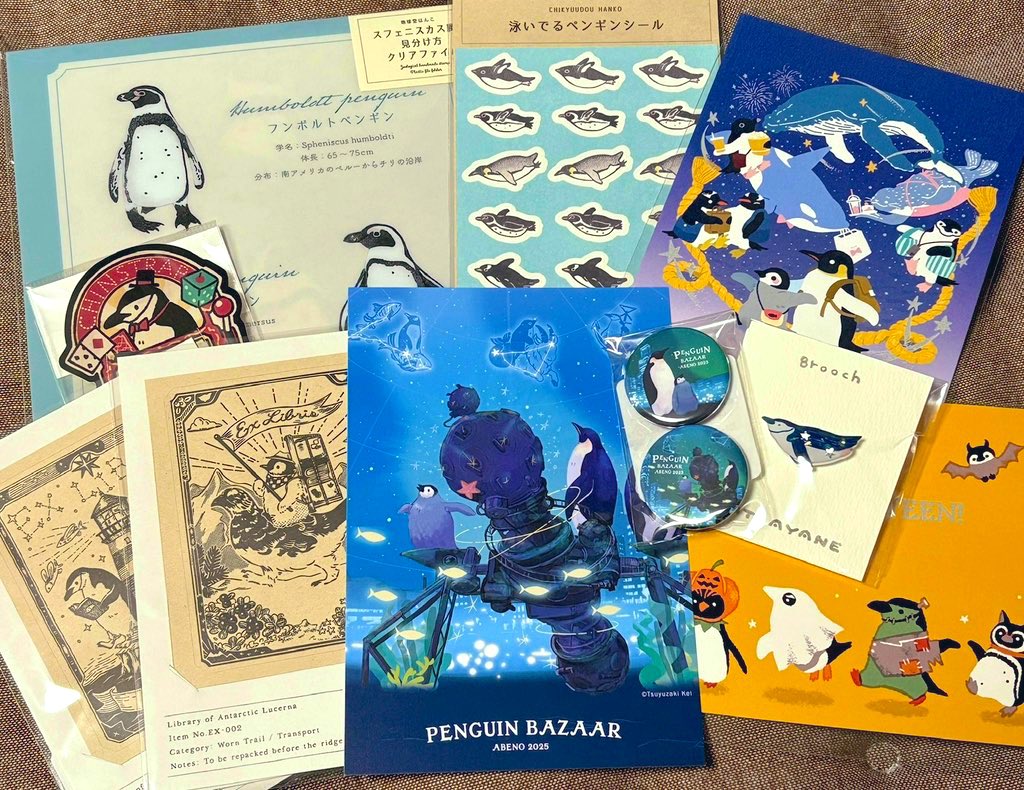 #あべのペンバザ 平日お邪魔してました

奈良のイメージで行くと、百貨店の雰囲気に馴染みすぎてるペンバザ会場を思いっきり通り過ぎてしまい…ぐるっと一周して戻る😂エスカレーター目の前でしたね？！

いつも紙モノと地球堂はんこさんのバッジを買ってるのですが、少し違った顔ぶれでしたね！