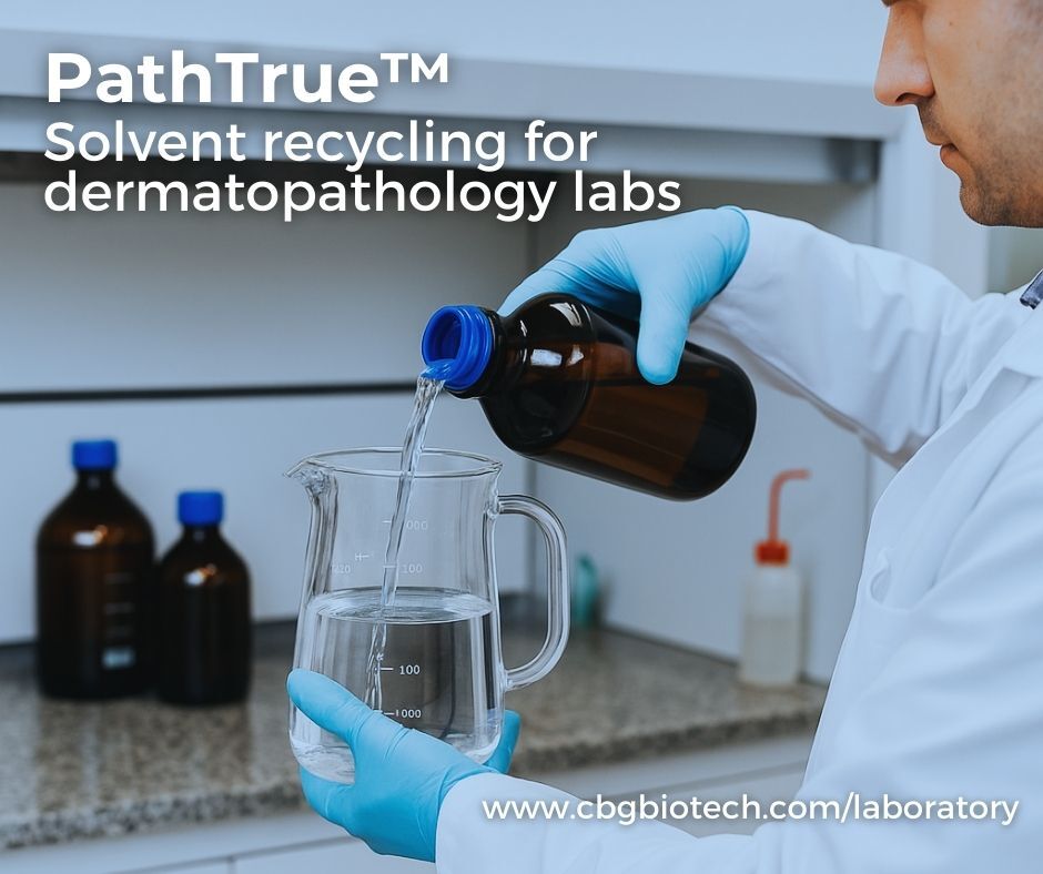 CBG_Biotech's tweet image. Handling solvent waste is a daily task for dermatopathology labs, especially with xylene and alcohol in regular rotation. On-site recycling reduces hazardous waste and streamlines disposal while improving your lab’s workflow. 
🧪♻️ #Dermatopathology #LabOperations