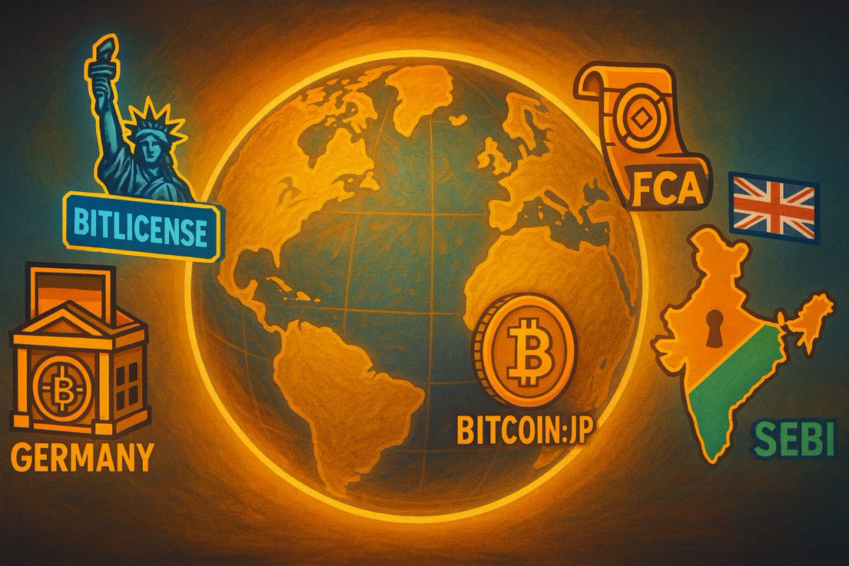 pp_one_official's tweet photo. 🌍 Global crypto moves:
Bullish gets a BitLicense in New York 🗽 — opening the U.S. market
BitGo approved in Germany 🇩🇪 — custody & staking under regulation
Metaplanet expands to 🇺🇸 & 🇯🇵, buys https://t.co/bEX73xxCXy 🪙
UK 🇬🇧 eases FCA rules for liquidity
India 🇮🇳: RBI resists, SEBI cautiously open — yet public demand is massive 📈

The world is gearing up for a new crypto surge 🚀

#Crypto #Regulation #Bitcoin