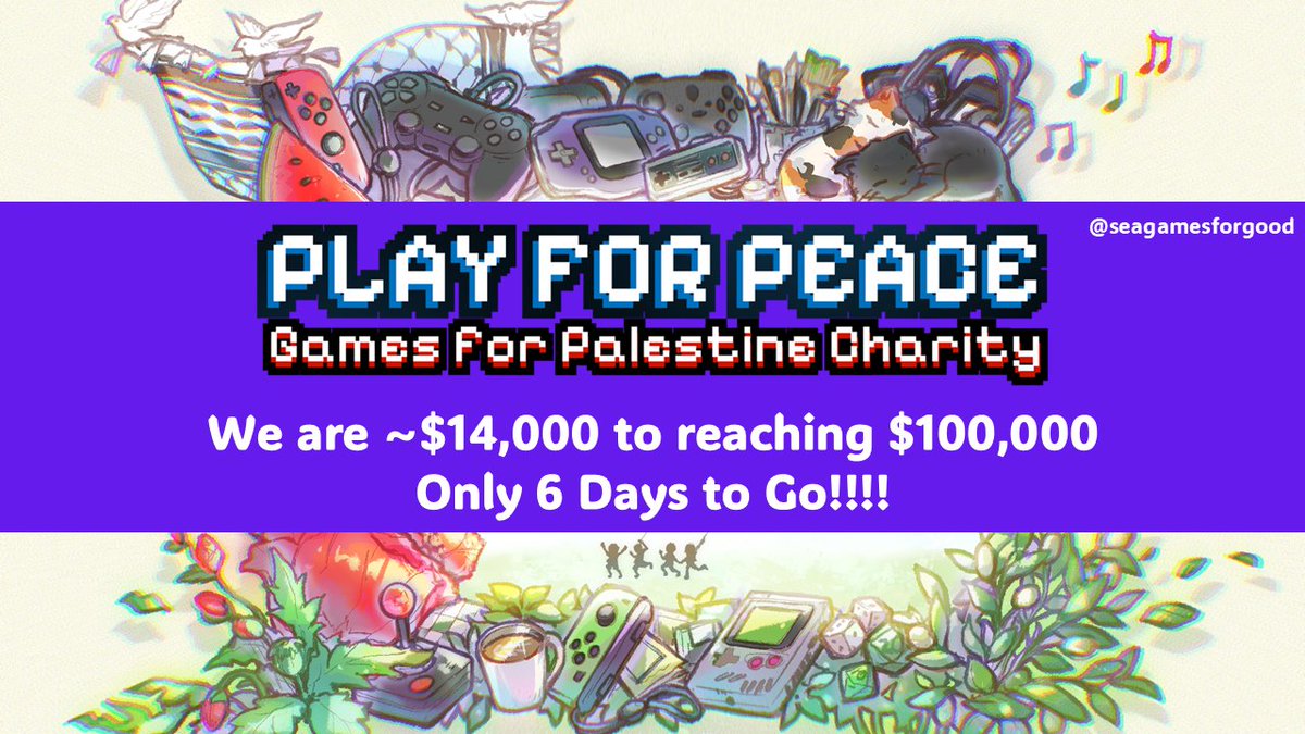 Everyday we are emboldened by the unbreakable spirit of the people of Gaza. We must help them. With 6 days to go, we are pushing hard to reach $100,000. 

Please RT and support our charity games bundle itch.io/b/2979/play-fo…