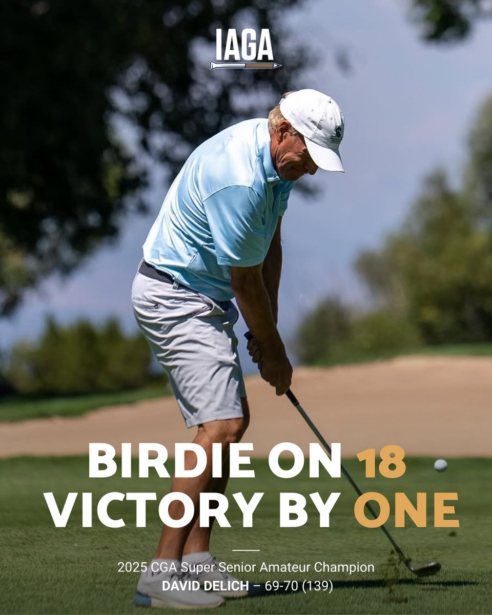 ⛳ Birdie on 18. Victory by One.

That’s how David Delich secured the 2025 CGA Super Senior Amateur title—closing with rounds of 69-70 (139) to edge past reigning champion John Hornbeck by a single stroke.

Hornbeck’s words say it all: “There’s no one else I’d rather pass the