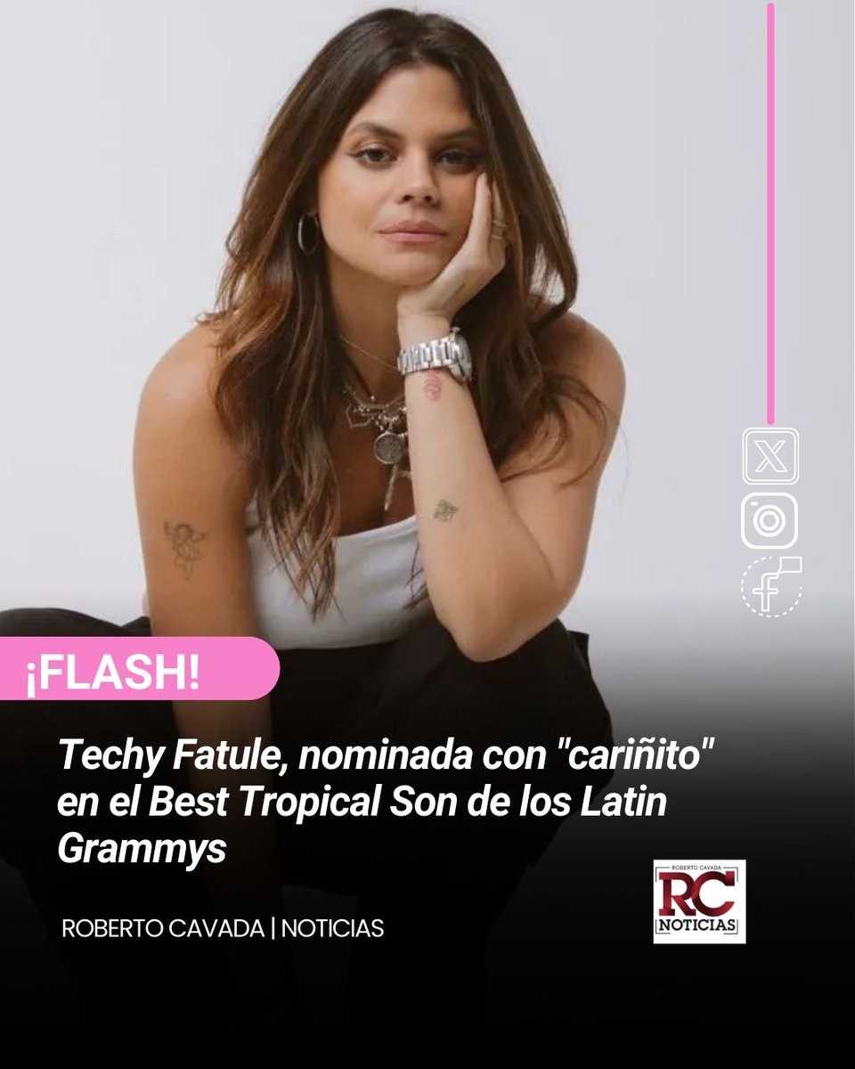 rcavada's tweet photo. Techy Fatule, nominada con "cariñito" en el Best Tropical Son de los Latin Grammys
#RCNoticias #RobertoCavada #TechyFatule #LatinGRAMMYs https://t.co/V8AOcZAhQ4