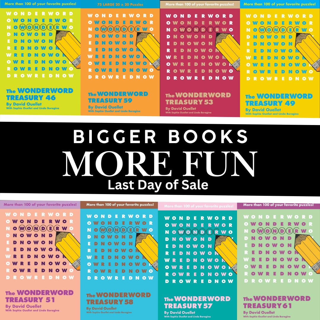 Take advantage of these great sales.  Today is the last day to stock up!🇨🇦🇺🇸😄🌟📚

#wonderword #wonderwordle #wordsearch #puzzles #books #play #fun #instagood #Instagram #instadaily
