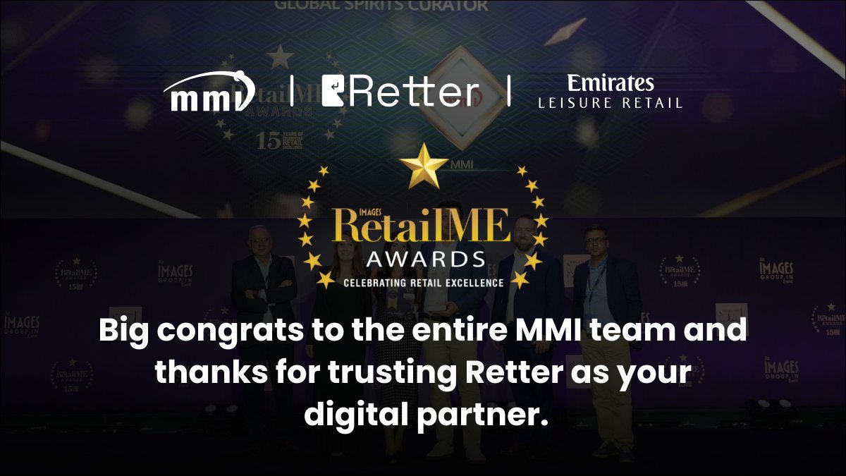 Proud to Power Award-Winning Digital Commerce 💪 
Congratulations to our partner MMI, part of the Emirates Leisure Retail, on being named Most Admired E-Commerce Retailer of the Year at the IMAGES RetailME Awards 2025. 
Read More: media.retter.io/3K7Wqnd