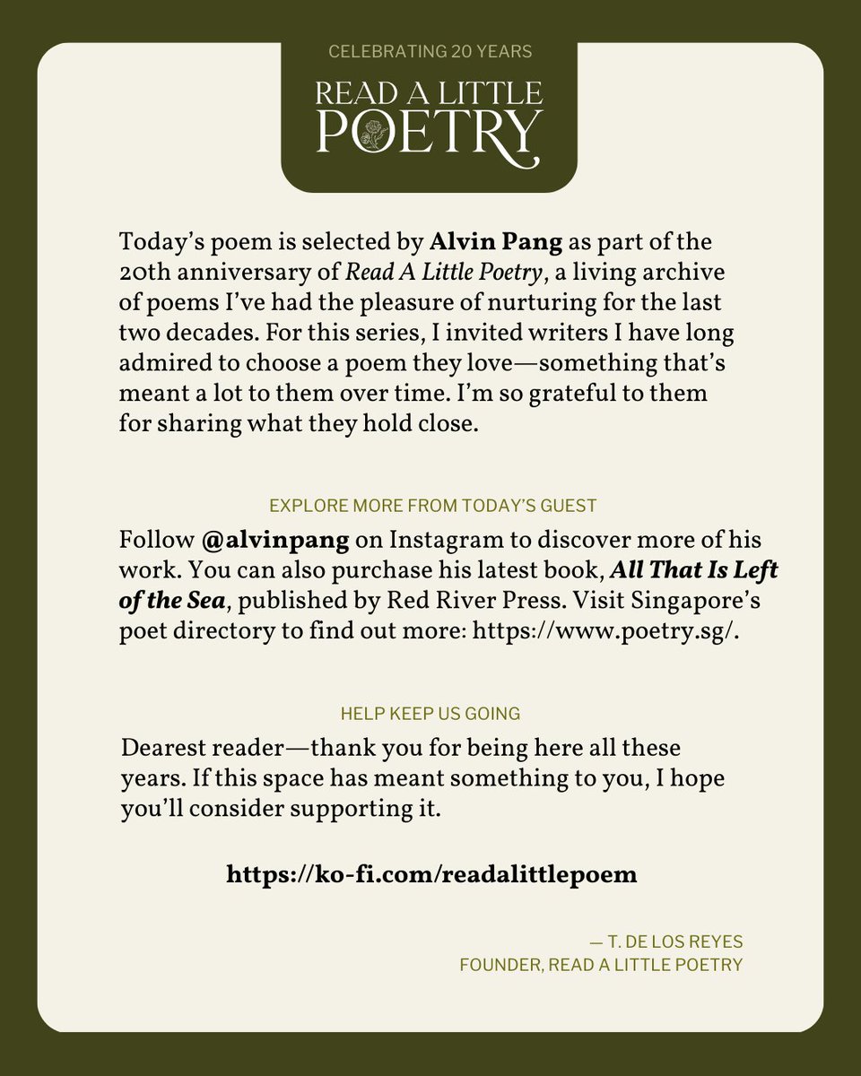 <a href="/alfpang/">Alvin Pang, PhD</a> Follow Alvin Pang to discover more of his work. You can also purchase his latest book, All That Is Left of the Sea, published by Red River Press.