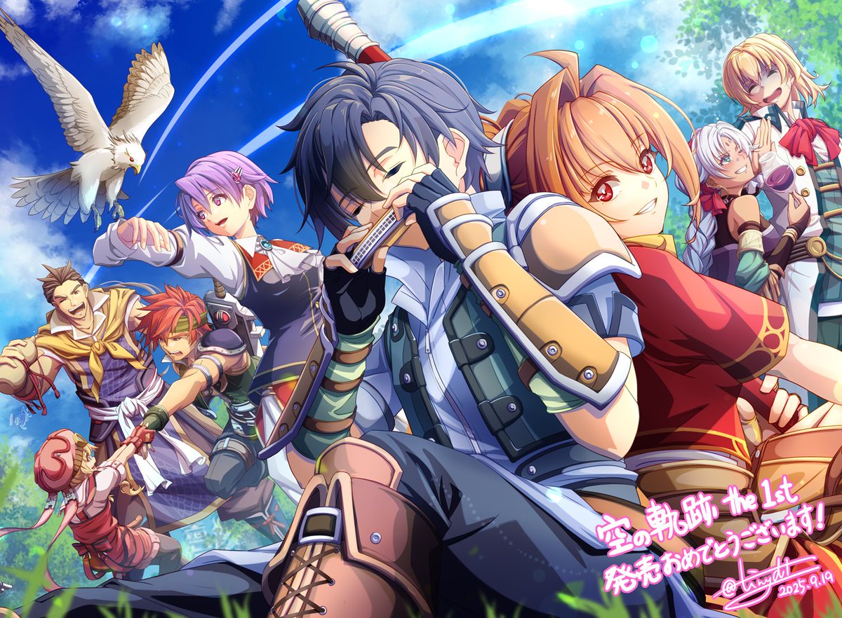 #空の軌跡the1st  発売おめでとうございます🎊✨
自分にとって人生を変えてくれたかけがえのない作品です！！
生きているうちにリメイクを遊べる幸せを噛みしめて、思いっきり冒険したいと思います👊😆🎵
これから軌跡シリーズ始めるみんな！損はさせないから遊んでみて！！
