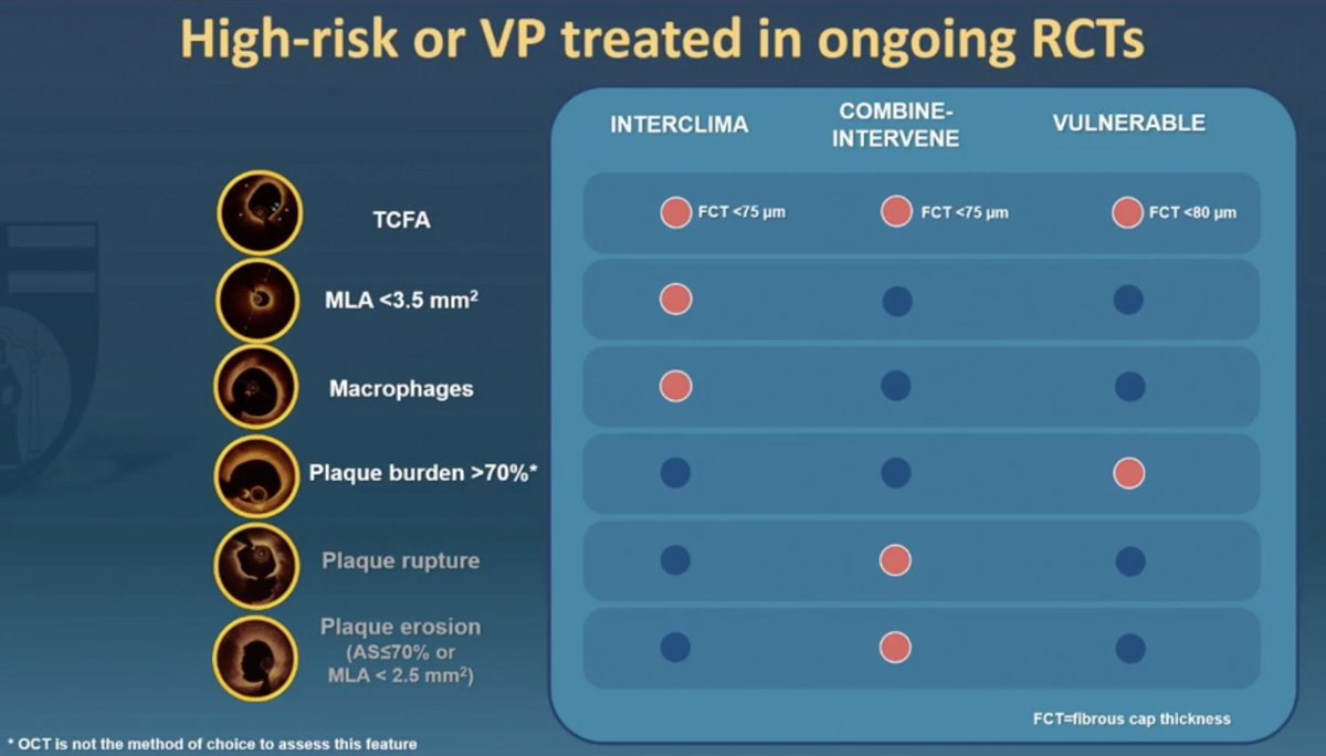 RoccoVergallo's tweet photo. Which high-risk or vulnerable plaques need pre-emptive treatment?

Thanks to Prof Patrick Serruys, Ramzi Khamis and all the committee for organizing such a high-level and inspiring meeting. 

#VPM #vulnerable #plaque #VP #imaging https://t.co/YU61cmcvwl