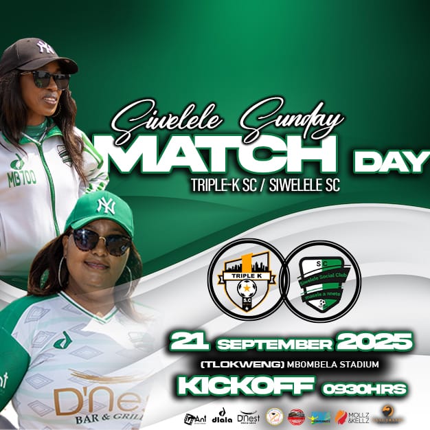 After our 2nd ever loss in Tlokweng on Sunday, we return to Posh to face our good old friends Triple-K SC. Redemption. 

We will also be returning from GoodHope on Saturday.

#KaBosweuLeBotala ⚪🟢⚫ #MaseleANnete #BWSocialClubs #NationalTeam