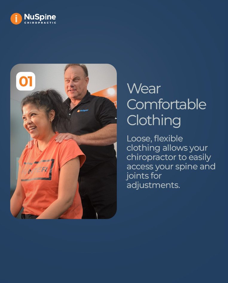 "Tip #1 to Improve Your Chiropractic Visits" 🩺🧑🏻‍⚕️

1) Wear comfortable clothing for easy mobility.

Book your next visit today and keep your spine performing at its best.

$29 New Patient Special!
#StayHealthy #SelfCare #HealthTips #FitnessMotivation #chiropractor #athlete