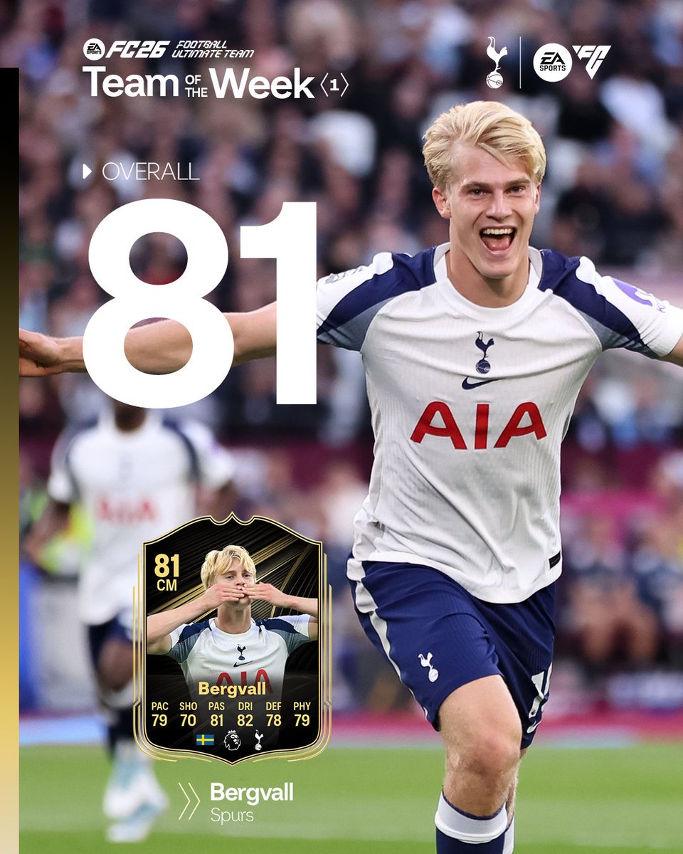 First PL goal 🤝 POTM 🤝 TOTW

Lucas has been included in the first FC26 Team of the Week 🙌

🎮 <a href="/EASPORTSFC/">EA SPORTS FC</a>