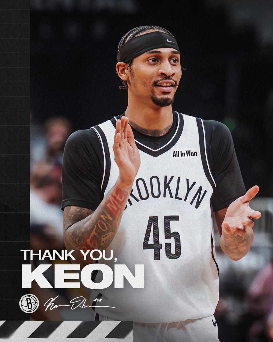 BrooklynNets's tweet photo. Thank you, Keon https://t.co/5pZbcbhVca
