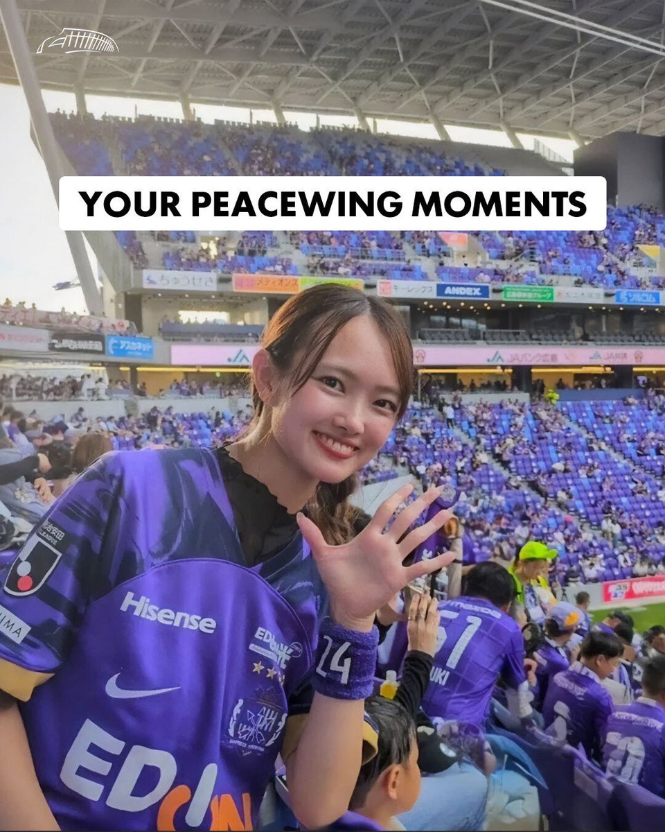 PeaceWingH's tweet image. We love nothing more than seeing YOUR Peace Wing! 😍💜🏟️🕊️

Tag us in photos on X (@peacewingh) and Instagram (@peacewinghiroshima) to be featured in future posts!

#sanfrecce #hiroshima #projectone #peacewinghiroshima