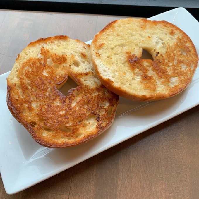 🚨 🥯 Cream Cheese isn’t available. What are you putting on this bagel?