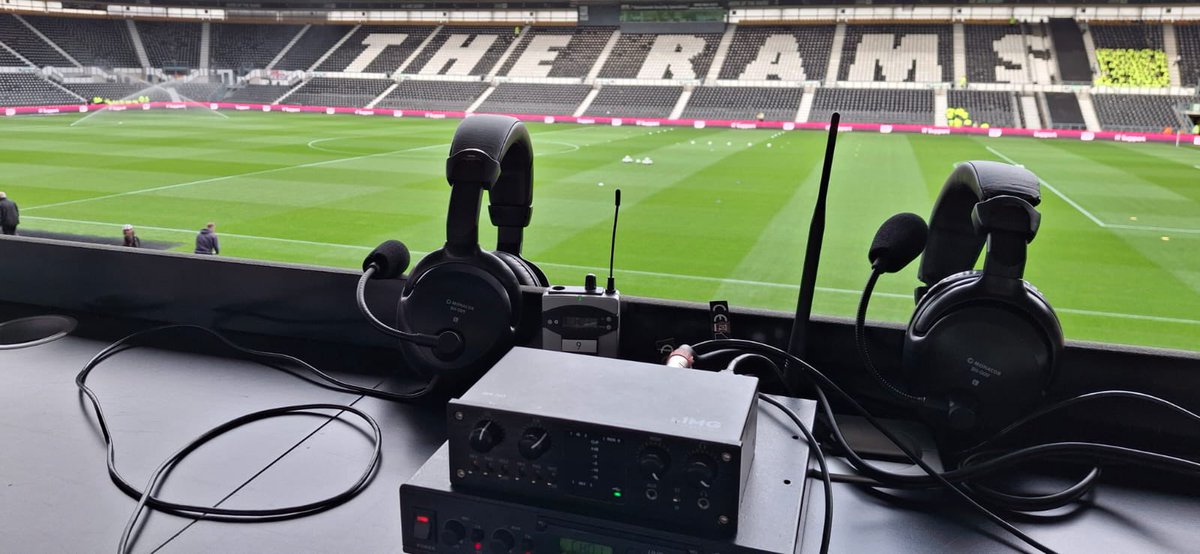 Gosh it’s been a while. Everyone had a nice break?

But don’t forget we are back at Pride Park this Saturday for #DCFC vs #pnefc 

To book a free receiver for an upcoming match, call 01332 667528 and remember to bring a kind of 3.5mm jack wired ear or headphones to listen along